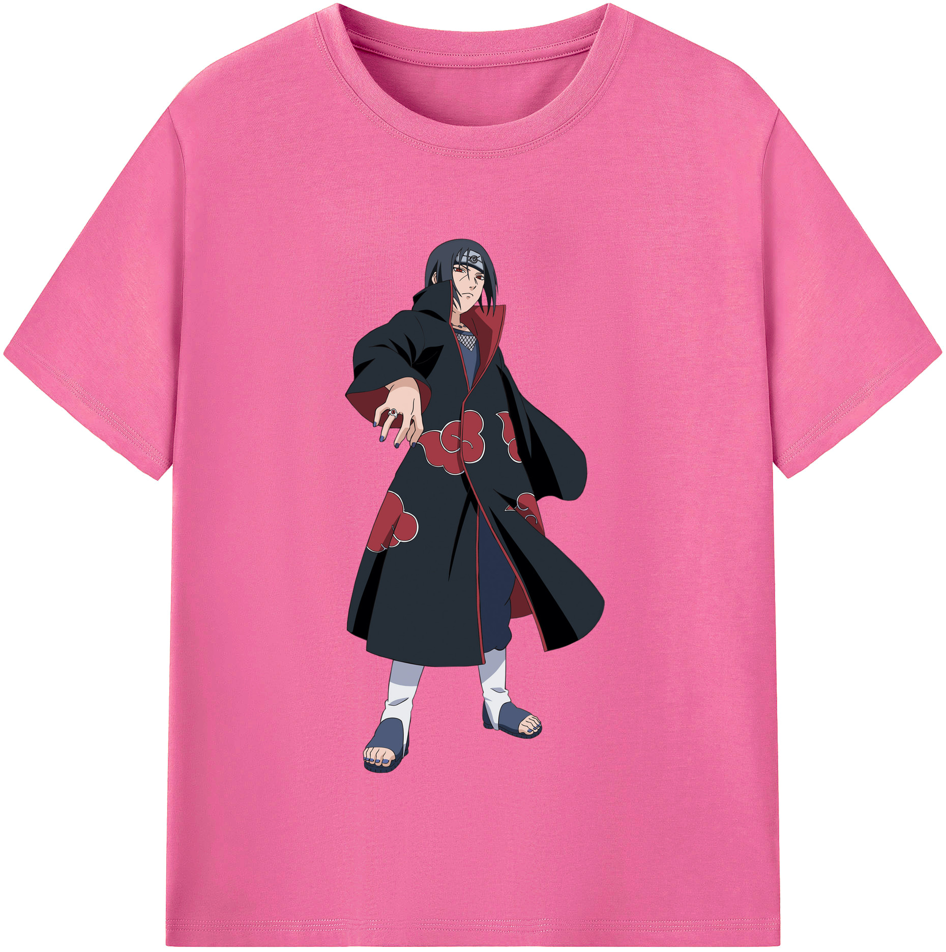 （画像用） NARUTO -ナルト- うちは イタチ Uchiha Itachi レディースカジュアルプリントTシャツ（綿100％）